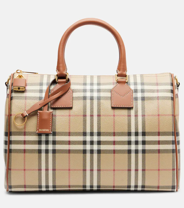 Burberry Burberry Bowling Medium Burberry Check Top-handle Bag 