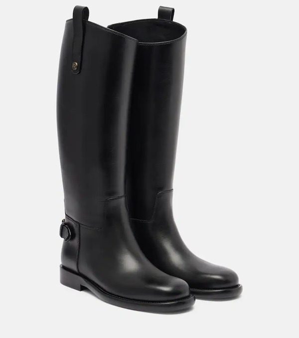  Burberry Burberry Cavalier Leather Knee-high Boots 