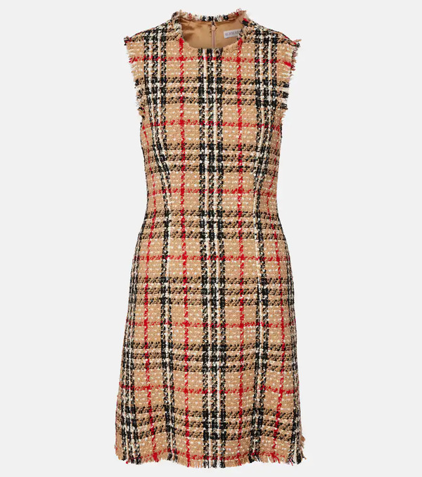  Burberry Burberry Burberry Check Boucle Minidress 