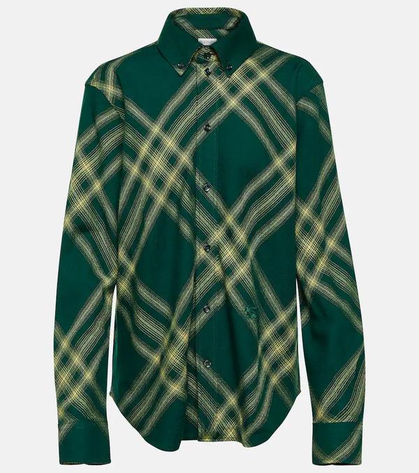 Burberry Burberry Checked Wool Shirt 