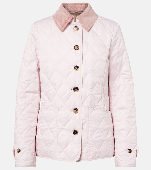  Burberry Burberry Corduroy-trimmed Quilted Jacket 
