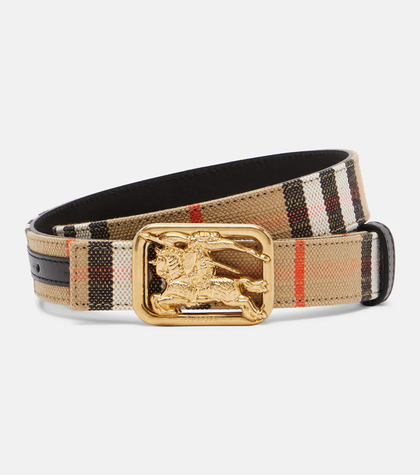  Burberry Burberry Ekd Burberry Check Reversible Belt 