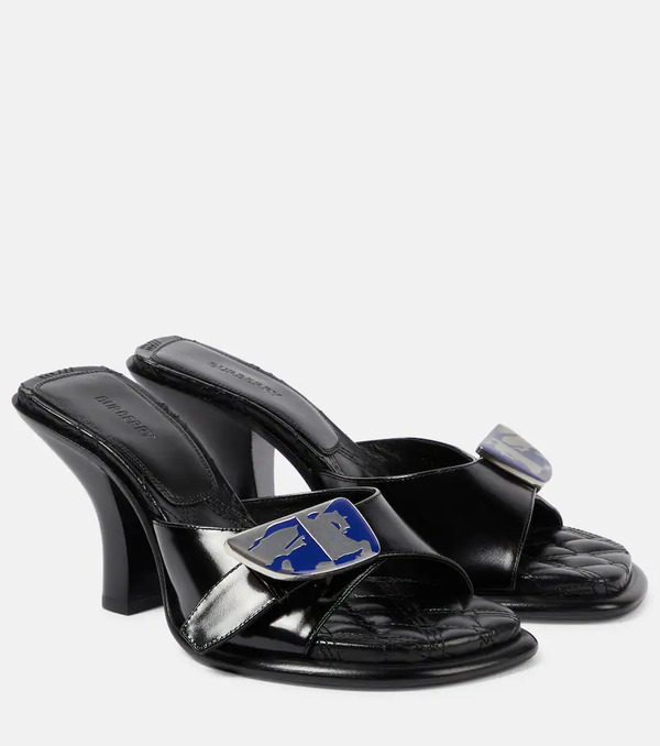  Burberry Burberry 70 Ekd Leather Mules 