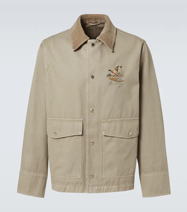  Burberry Burberry Embroidered Cotton Twill Field Jacket 