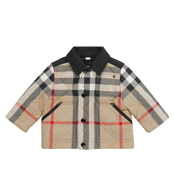  Burberry Kids Burberry Kids Baby Archive Check Quilted Jacket 