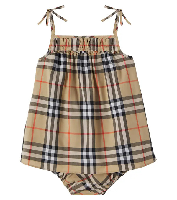  Burberry Kids Burberry Kids Baby Cotton Dress And Bloomers Set 