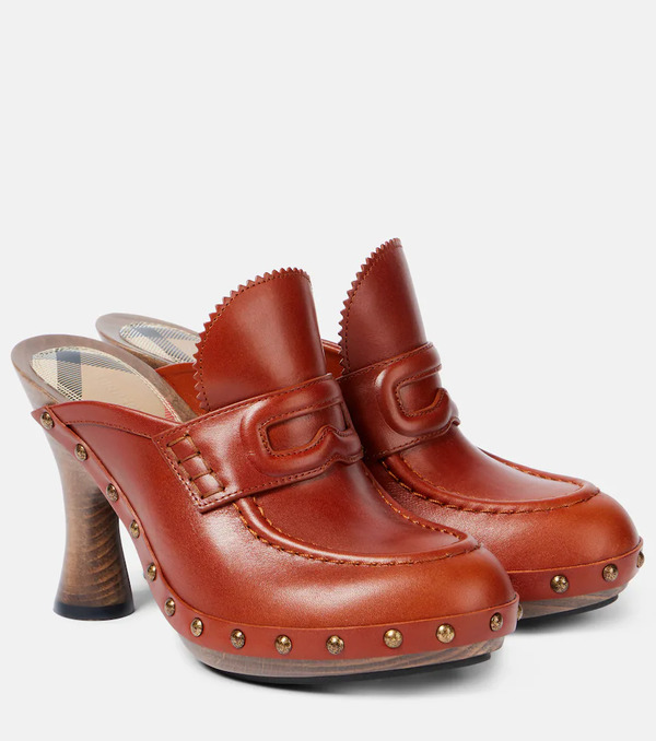  Burberry Burberry 75 Leather Mules 