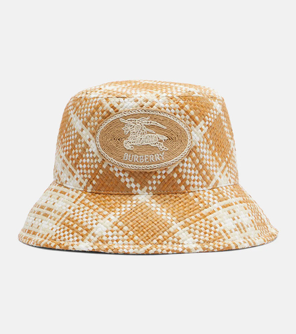  Burberry Burberry Raffia-effect Bucket Hat 