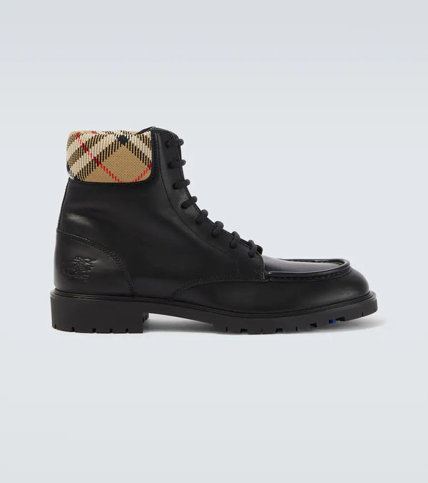  Burberry Burberry Rogue Leather Combat Boots 