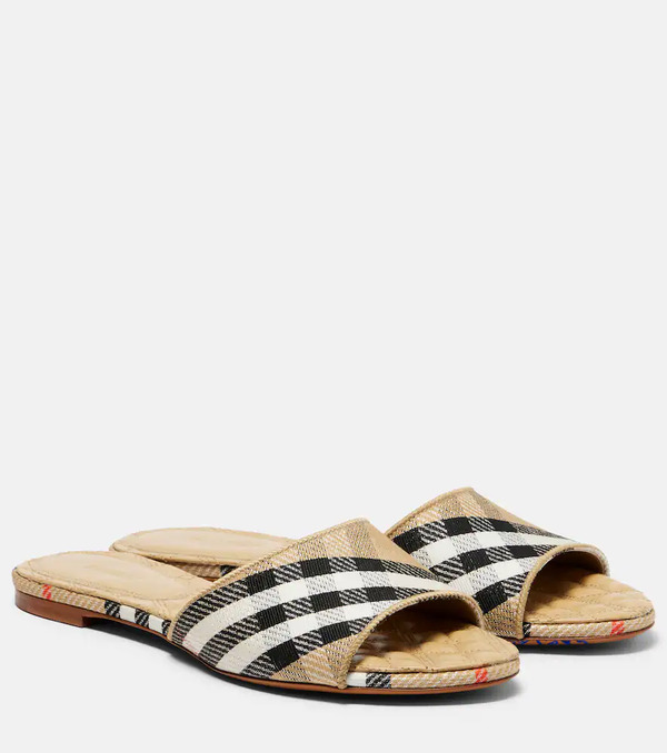  Burberry Burberry Sloane Burberry Check Mules 