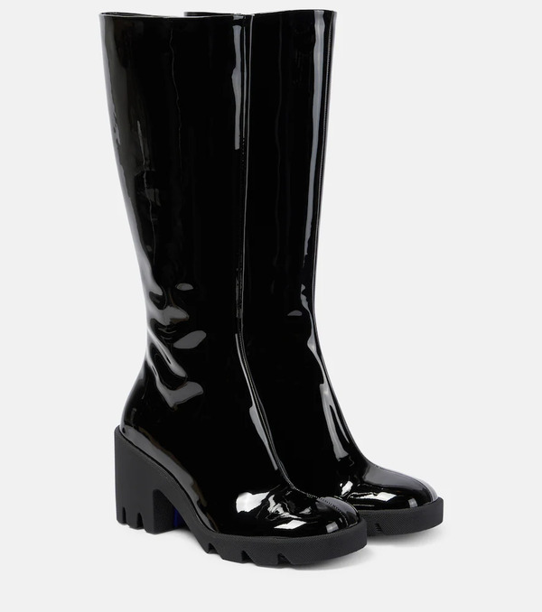  Burberry Burberry Stride Patent Leather Knee-high Boots 