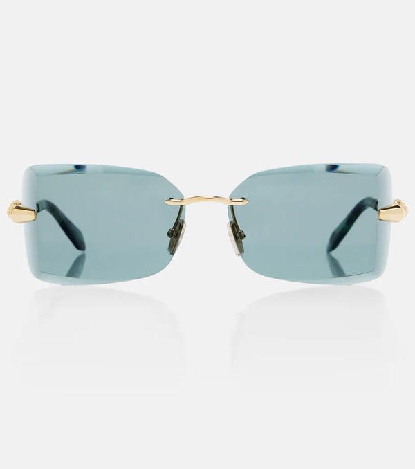  Bvlgari Bvlgari Serpenti Viper Rectangular Sunglasses 