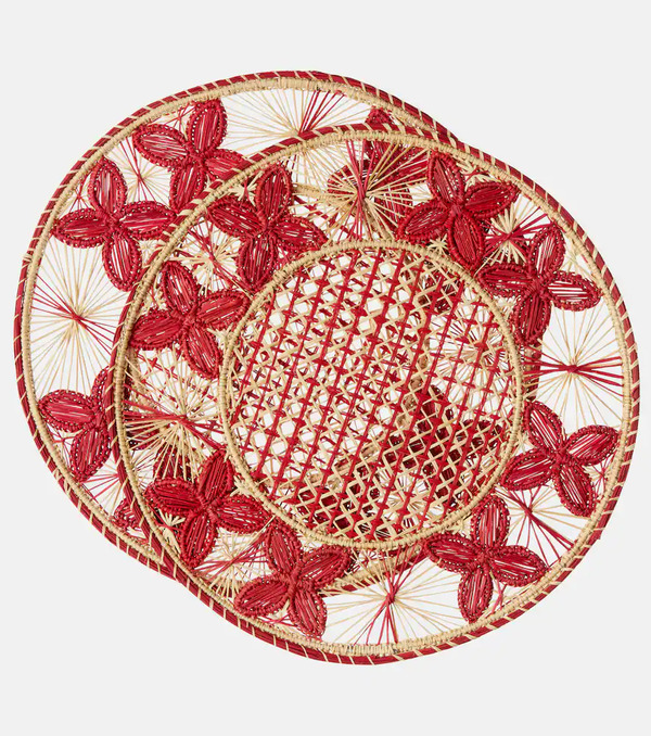  Cabana Cabana Louloudi Set Of 2 Wicker Placemats 