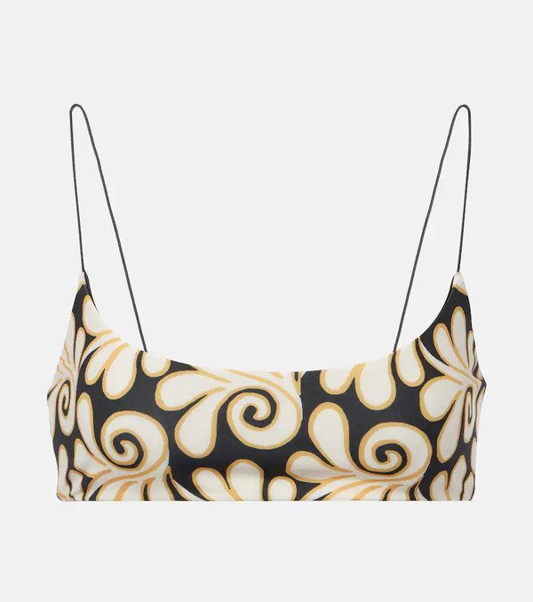  Cala De La Cruz Cala De La Cruz Isla Printed Bikini Top 