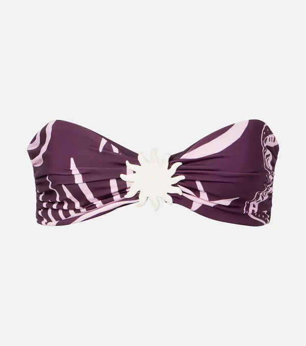  Cala De La Cruz Cala De La Cruz Maple Printed Bandeau Bikini Top 