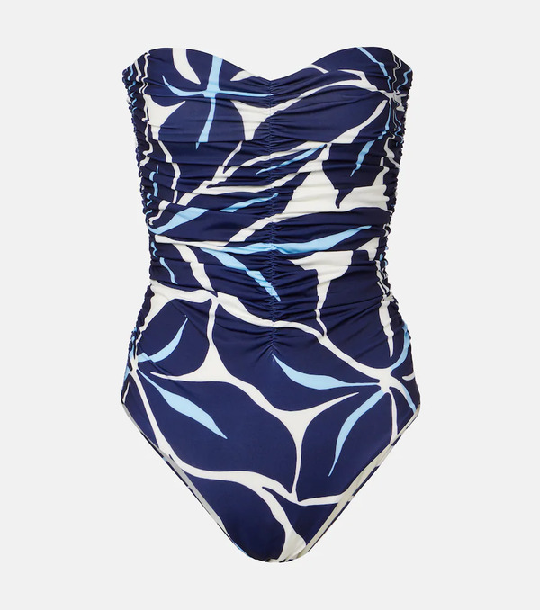  Cala De La Cruz Cala De La Cruz Printed Strapless Swimsuit 