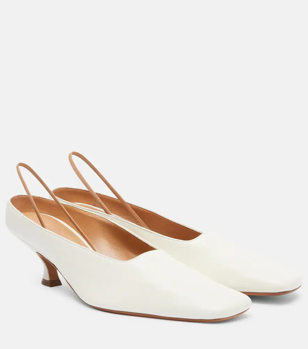  Calvin Klein Collection Calvin Klein Collection Anna Leather Slingback Pumps 