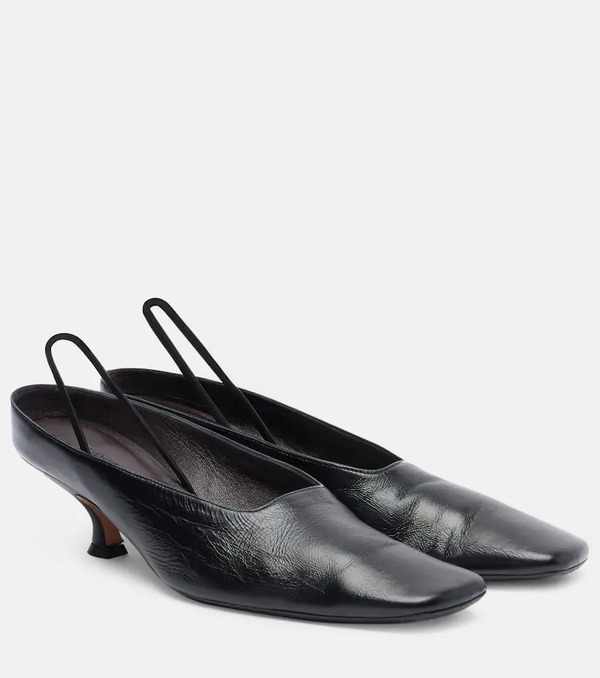  Calvin Klein Collection Calvin Klein Collection Anna Leather Slingback Pumps 
