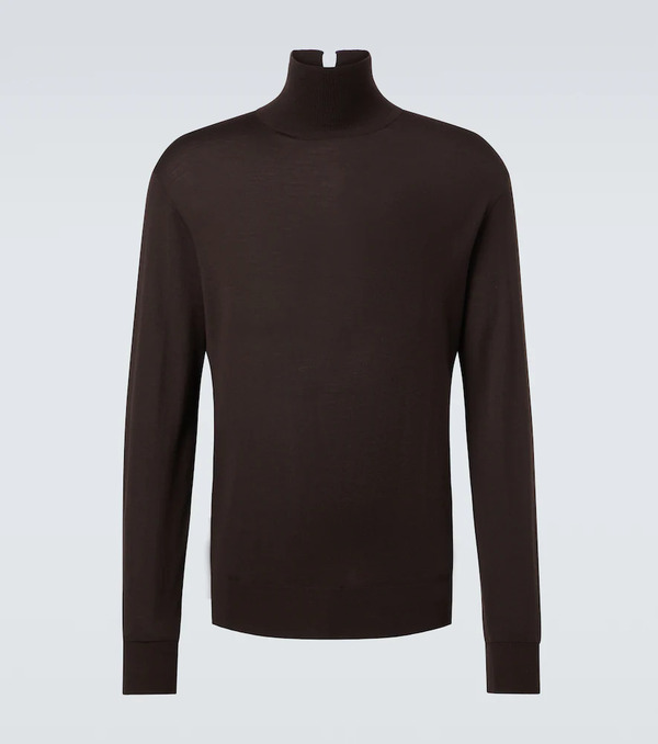  Calvin Klein Collection Calvin Klein Collection Ash Wool Turtleneck Sweater 