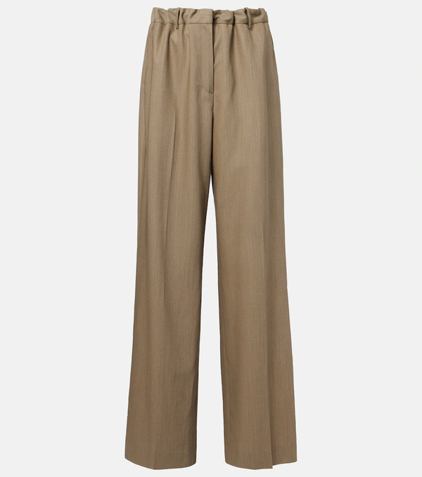  Calvin Klein Collection Calvin Klein Collection Fernanda Wool-blend Wide-leg Pants 
