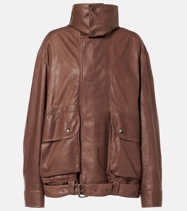  Calvin Klein Collection Calvin Klein Collection Isa Leather Jacket 