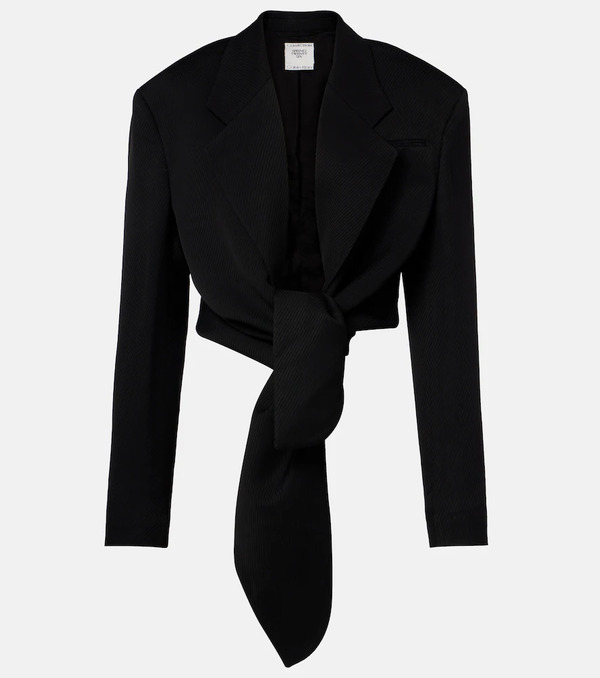 Calvin Klein Collection Calvin Klein Collection Petunia Striped Cropped Jacket 