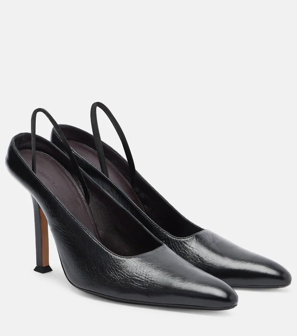  Calvin Klein Collection Calvin Klein Collection Suki Leather Slingback Pumps 