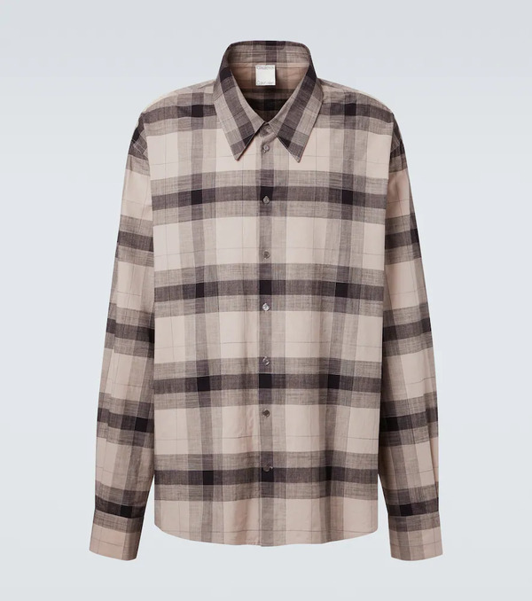  Calvin Klein Collection Calvin Klein Collection Tyson Checked Cotton Shirt 