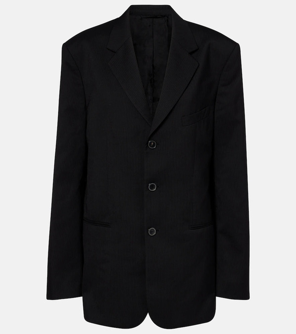  Calvin Klein Collection Calvin Klein Collection Viola Oversized Pinstripe Blazer 
