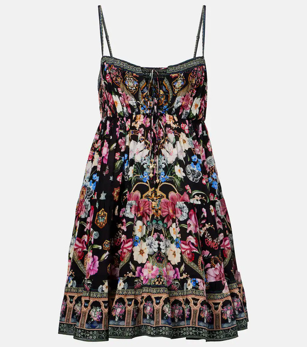  Camilla Camilla Crystal-embellished Silk Minidress 