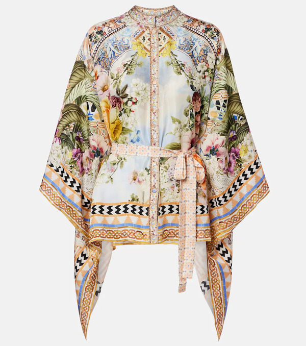  Camilla Camilla Embellished Printed Silk Blouse 