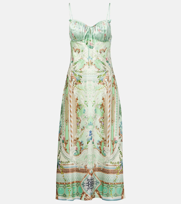  Camilla Camilla Gathered Silk Midi Dress 
