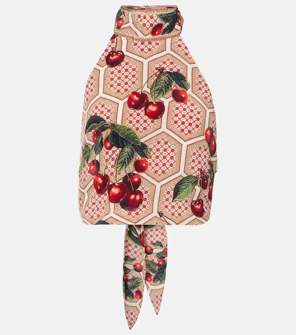  Camilla Camilla Notes From The Road Printed Silk Top 