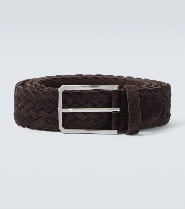  Canali Canali Braided Suede Belt 