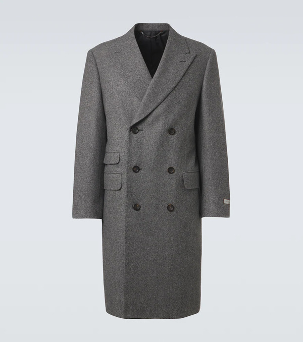  Canali Canali Double-breasted Wool And Silk Coat 