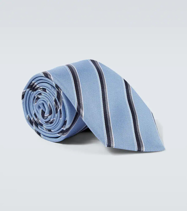  Canali Canali Striped Silk Tie 