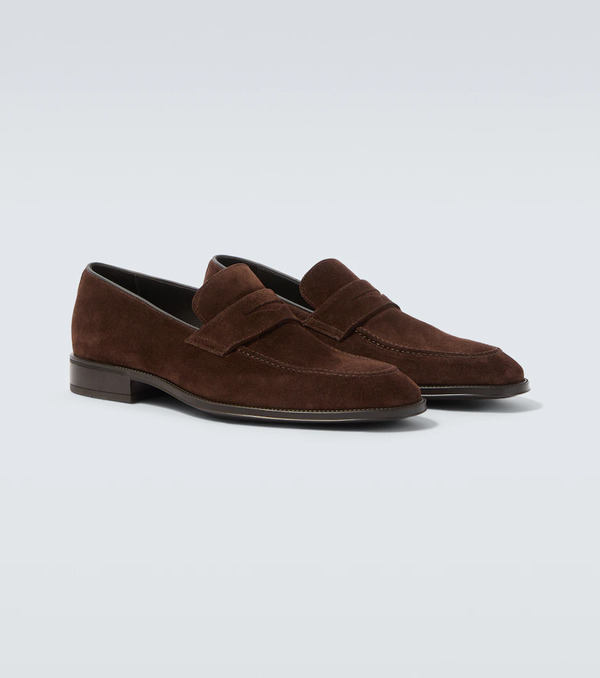  Canali Canali Suede Penny Loafers 