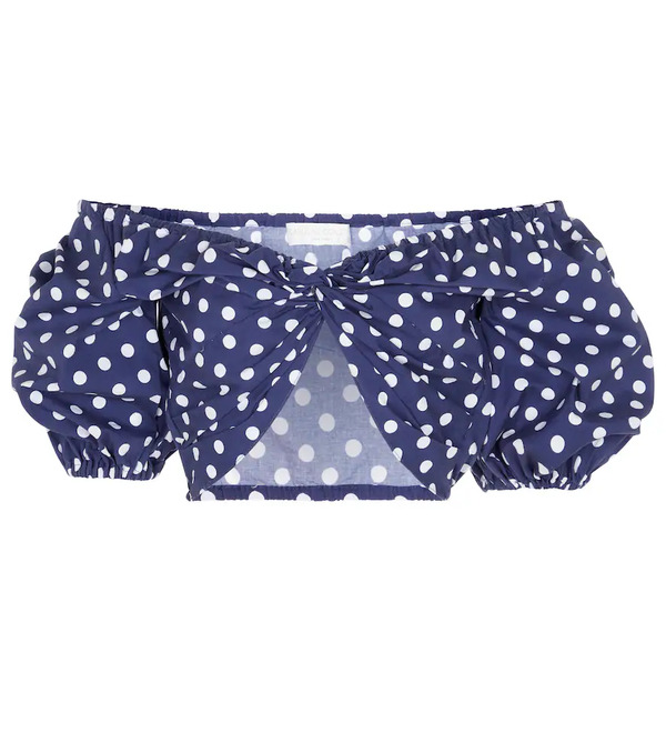  Caroline Constas Caroline Constas Rhys Polka-dot Crop Top 