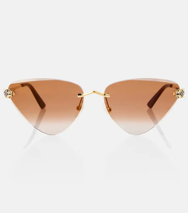  Cartier Eyewear Collection Cartier Eyewear Collection Panthere De Cartier Cat-eye Sunglasses 