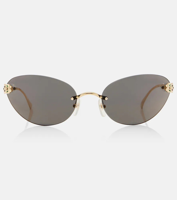  Cartier Eyewear Collection Cartier Eyewear Collection Panthere De Cartier Cat-eye Sunglasses 
