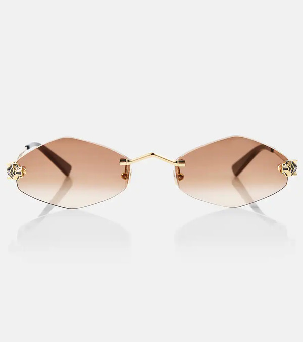  Cartier Eyewear Collection Cartier Eyewear Collection Panthere De Cartier Geometric Sunglasses 