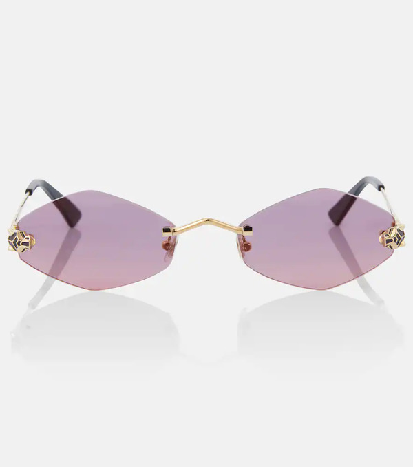  Cartier Eyewear Collection Cartier Eyewear Collection Panthere De Cartier Geometric Sunglasses 