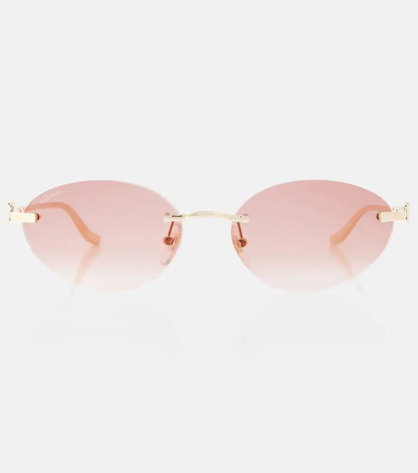  Cartier Eyewear Collection Cartier Eyewear Collection Panthere De Cartier Oval Sunglasses 
