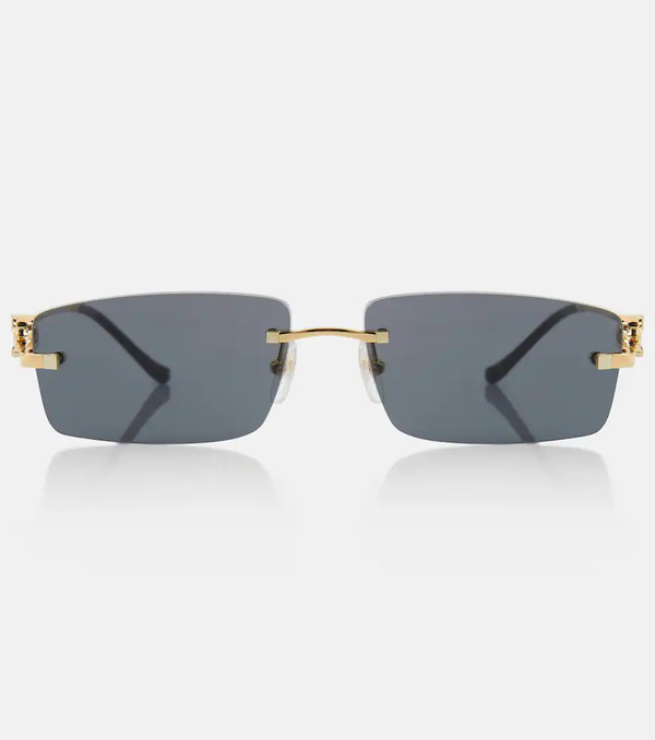  Cartier Eyewear Collection Cartier Eyewear Collection Panthere De Cartier Rectangular Sunglasses 
