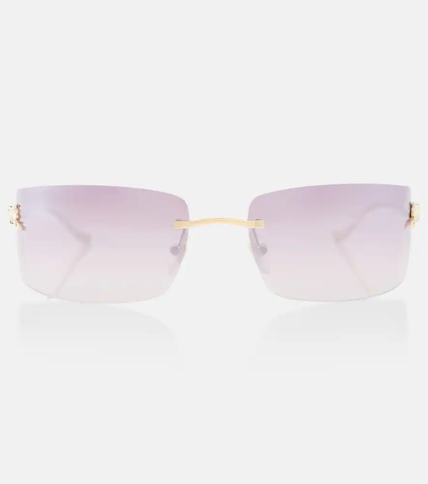  Cartier Eyewear Collection Cartier Eyewear Collection Panthere De Cartier Rectangular Sunglasses 
