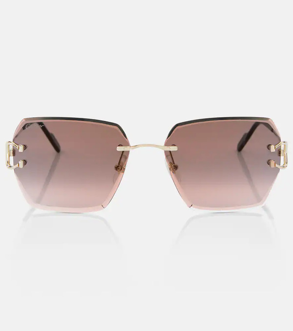 Cartier Eyewear Collection Cartier Eyewear Collection Signature C De Cartier Square Sunglasses 