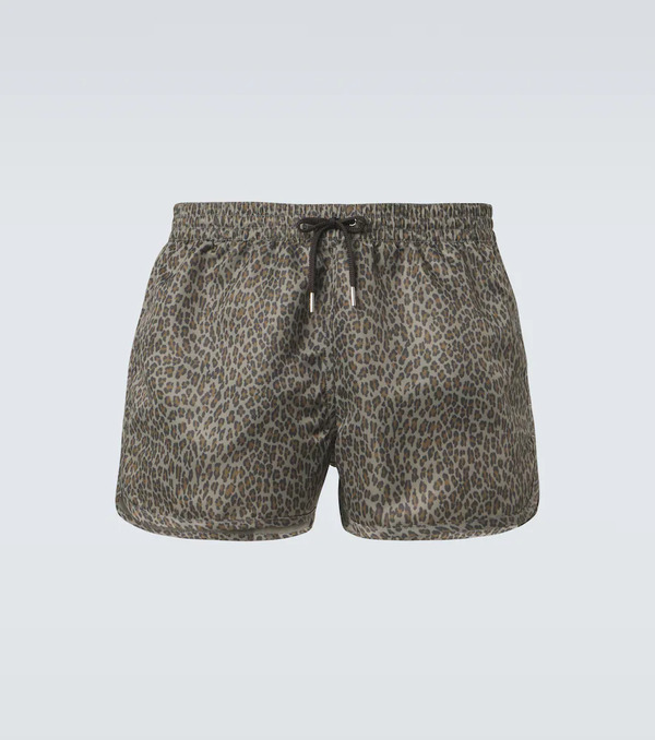 Cdlp Cdlp Leopard-print Satin Twill Swim Trunks 