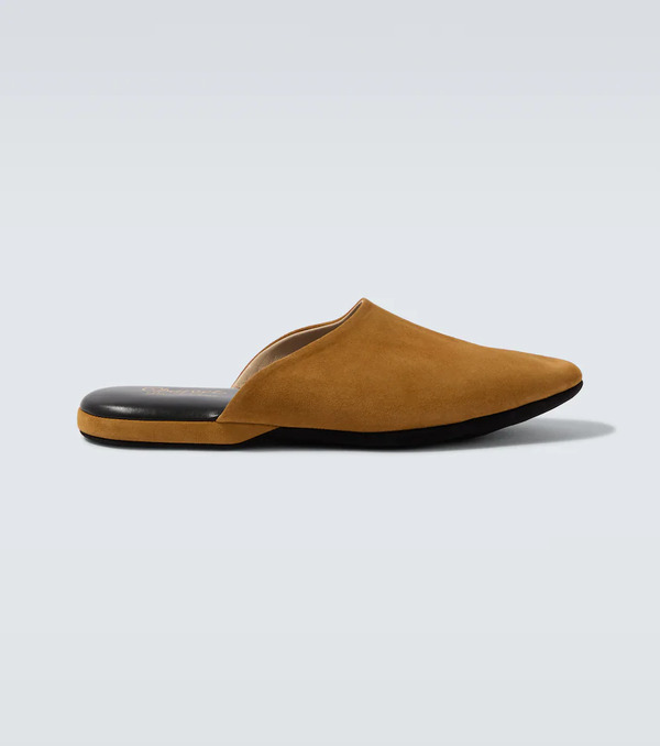  Charvet Charvet Leather-lined Suede Slippers 