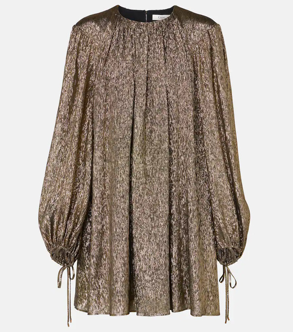  Chloe Chloe Balloon-sleeve Silk-blend Minidress 