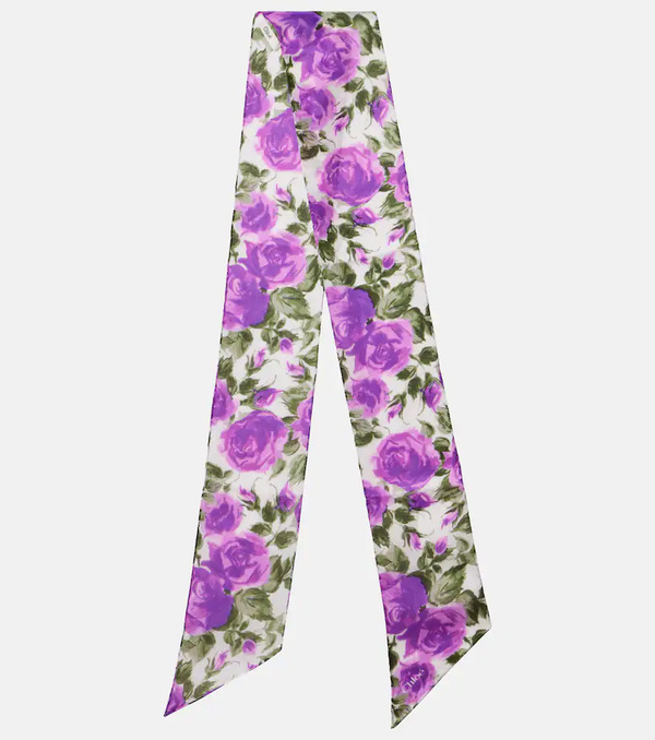  Chloe Chloe Chloe Bloom Floral Silk Scarf 